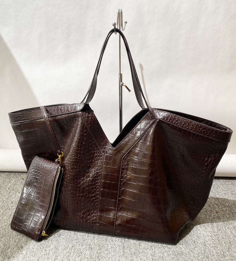 Luxury Bags Tote - 特大サイズのクロコダイル柄トートバッグ レディース 高級デザイナーハンドバッグ パース 2026年新作 PU素材