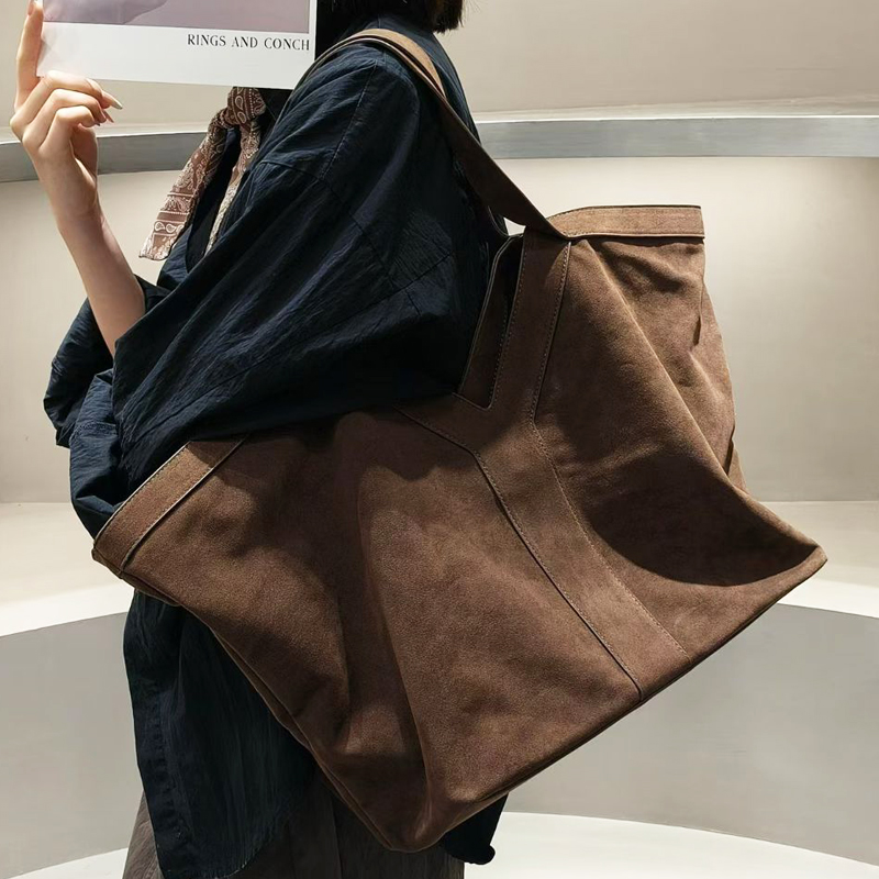 特大フェイクスエードトートバッグ レディース 高級デザイナー - Luxury Bags Tote のレビューと価格