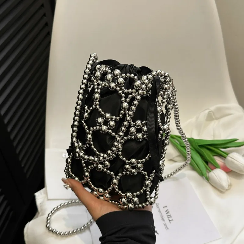 ビーズホワイトバケットショルダーとクロスボディバッグ絶妙な高 - Luxury Bags On Sales のレビューと価格