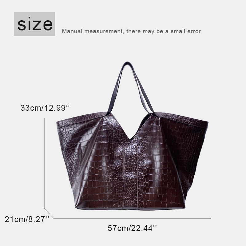 特大サイズのクロコダイル柄トートバッグ レディース 高級デザ - Luxury Bags Tote のレビューと価格