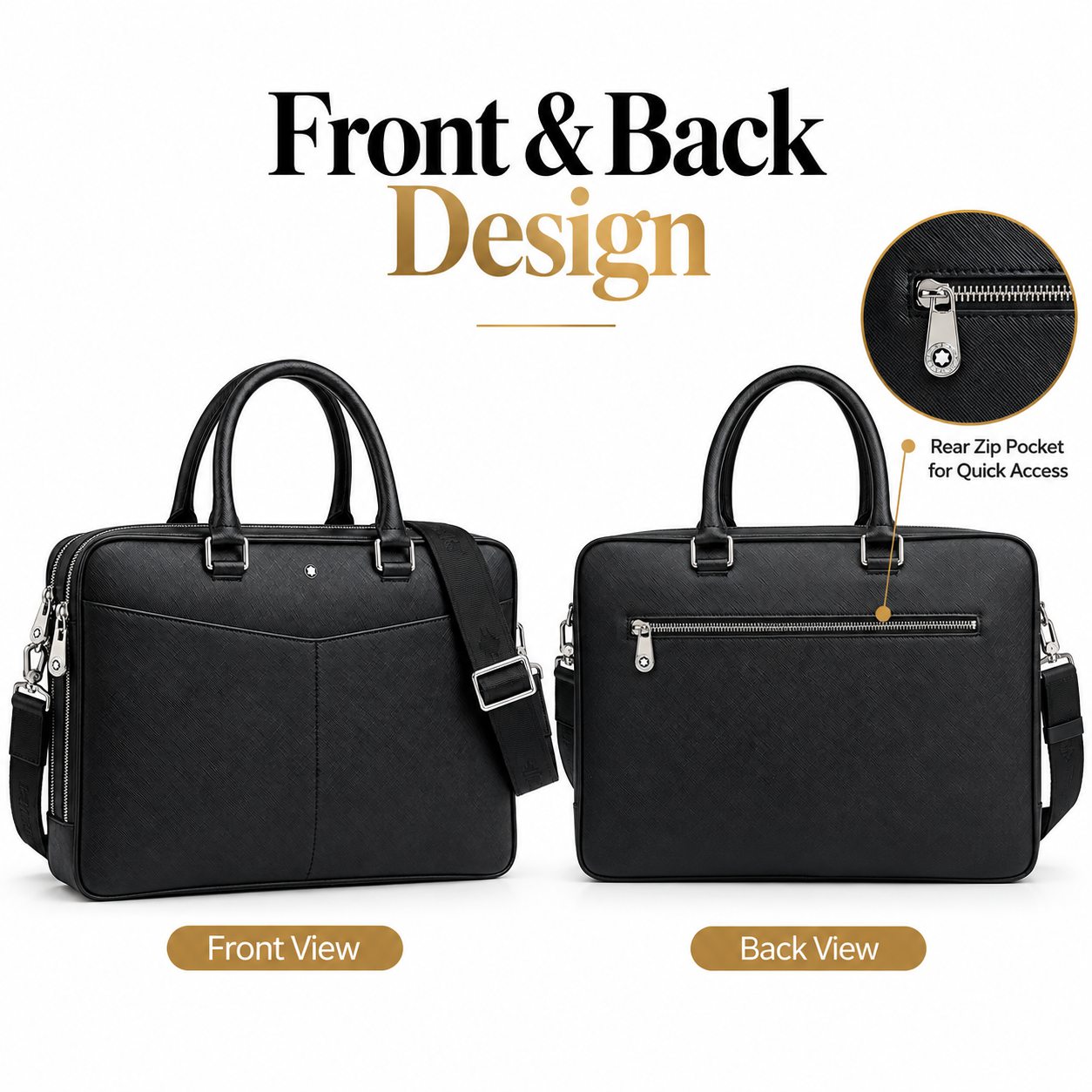 クラシックなデザインのメンズビジネスブリーフケース。オフィス - Luxury Bags Tote のレビューと価格
